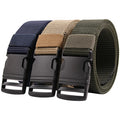 Tactical Belt Camping Style Webbing Riggers Web Belt Heavy-Duty Quick-Release Metal Buckle Belt for Men Women