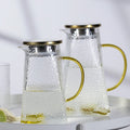 Wholesale Large Capacity Transparent Hammer Grain Borosilicate Glass Kettle Water Carafe Pitcher