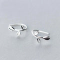Minimalist 925 Silver Branch Cartilage Earrings No Piercing Hoop Earrings Ear Cuff  Dainy Cartilage Hoop Leaf Ear Clip