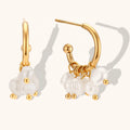 Dingran Wholesale Baroque Pearl Hoop Earrings Stainless Steel Earring Jewelry for Women