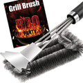 Higher Quality 18" Inch Extra Strong Stainless Steel Bristle Bbq Grill Cleaning Brush Double Scrapers Grill Brush and Scraper