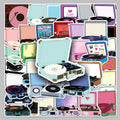 50PCS Factory Wholesale Custom PVC Printed Record Player Stickers for Desktop & TV
