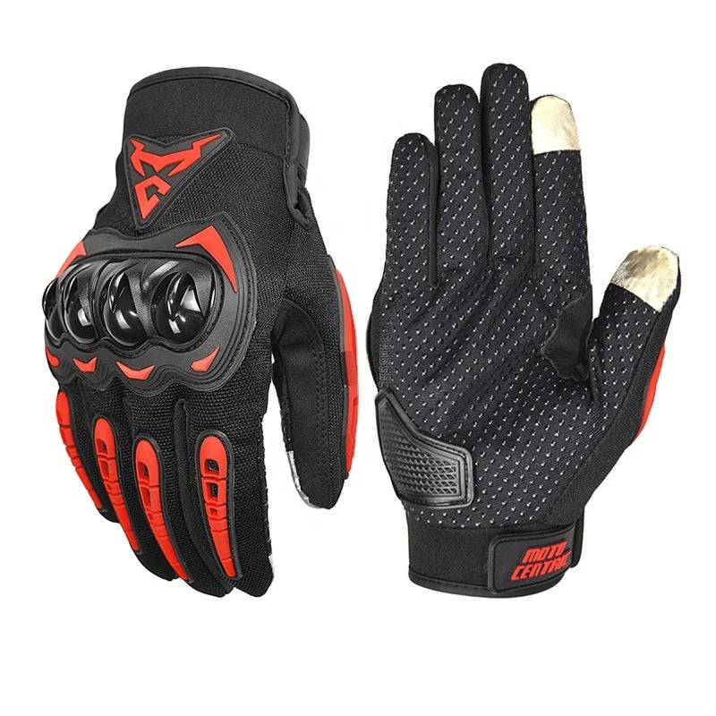 Motorcycle Gloves Breathable Full Finger Racing Outdoor Sports Protection Riding Cross for Bike Moped Waterproof Casual Gym