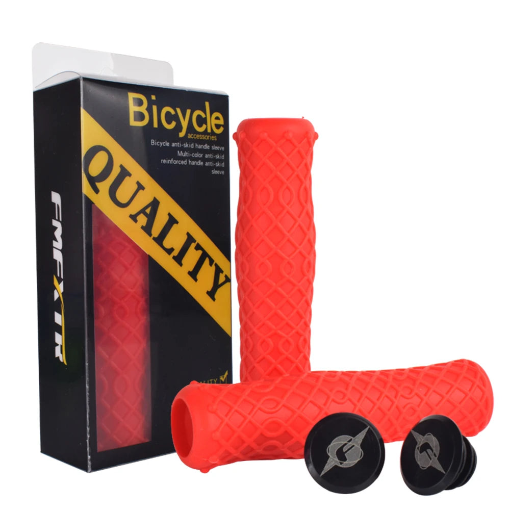 Mountain Handlebar Grip Silicone Non-slip Comfort Handlebar Children's Bicycle Handlebar Cover Scooter Accessories Silica Gel /