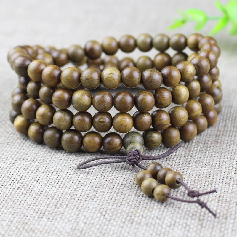 Wholesale 6/8Mm Natural Fragrance Rosewood Beaded Bracelet 108 Buddhist Beads Bracelet