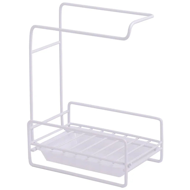 Metal Sponge Holder Wall Kitchen Dish Liquid Drainer Rack