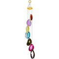 DIY Christmas Gift Colorful Coaster Stone Natural Graceful Blue Purple Mixed Agate Wind Chimes Slice