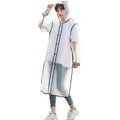 EVA Rainwear Women Men Transparent Hoods Sleeves Reusable Rain Gear Jacket Lightweight Outdoor Raincoat Waterproof