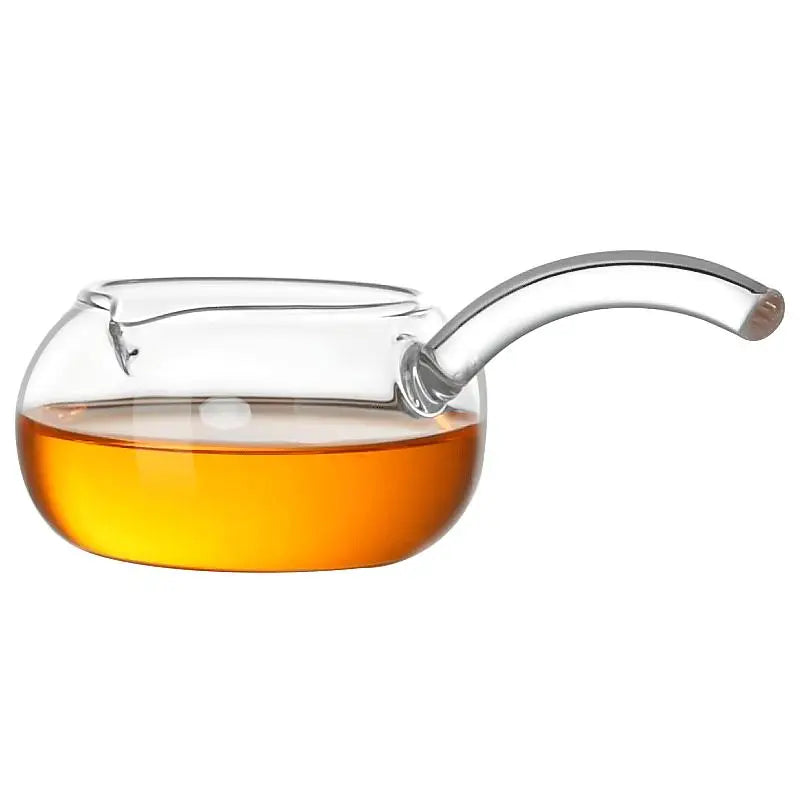 High Borosilicate Glass Side Handle Tea Set Heat-resistant Glass Tea Cup