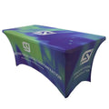 Good Quality Digital Printing Polyester Waterproof Fitted Stretch Spandex Table Cover Table Cloths for Trade Show