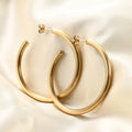 New Design Round Stripe C-Shape 18K Gold Plated Stainless Steel Women's Fashion Ear Cuff Earrings for Wedding Party Gift