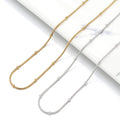 Promotion Stainless Steel Bead Snake Chain Necklace Wholesale Basic Simple Bone Chain Necklace for Women Jewelry