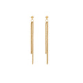 INS Stainless Steel 14K Gold Plated Shiny Tassel Cauliflower Chain Earrings Titanium Steel Gypsophila Chain Drop Earring Jewelry