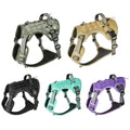 Multicolor Tactical Dog Harness Reflective Adjustable No Pull Vest for Medium Large Dogs Outdoor Walking Training Escape Proof