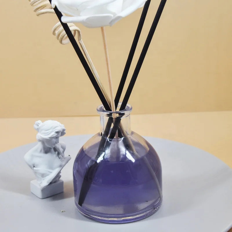 New Design 50ML 90ML 150ML 200ML Decorative Aromatherapy Clear Perfume Reed Diffuser Glass Bottle With Cork