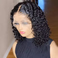 Wholesale Brazilian Human Hair 13*4 Lace Frontal Wig Virgin Lace Front Wig 100% Human Hair Preplucked 4*4 Closure Curly bob Wig