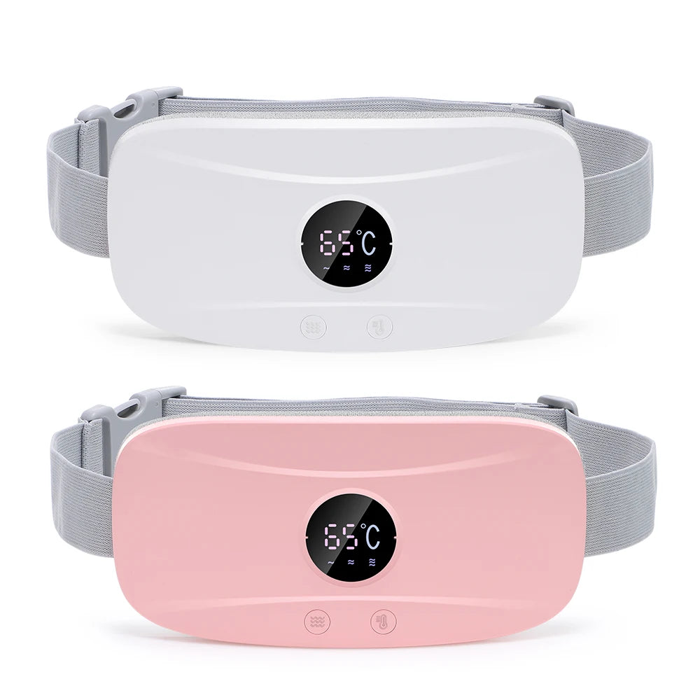 Wholesale Fitease Portable Heating Waist Belt Massager Menstrual Cramps Period Pain Relief Electric 3 Heating/Vibration 1500mAh