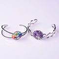 Women Chakra Tree of Life Amethyst Bangle Wisdom Tree Natural Stone Bracelet for Fengshui