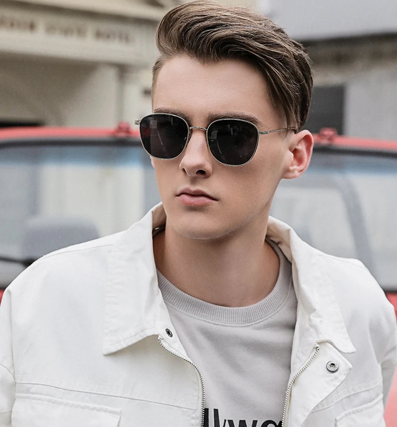 Hot Sale Designer Cheap Custom Logo Metal Frame Fashion Sunglasses with Polarized TAC Lenses for Men
