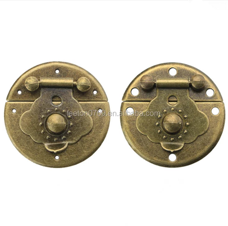 Stock Supply Box Accessories 41x 41mm Round Shaped Antique Jewelry Box Locks