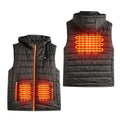 Men's USB Heated Fleece Jacket Electric Body Warmer with Battery Winter Heating Vest