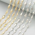 C420 1m/lotWholesale Chain18k Gold Rhodium Platedcopperhand Madenickel Freejewelry Making Findingsdiy Bracelet Necklace