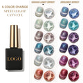 JTING  Hot Selling 6 Colors Light Variable Speed Light Cat Eye Gel Nail Polish Uv Color Change Nail Art Cat Eye Gel Collection