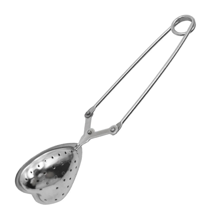 Durable 304 Stainless Steel Heart-Shaped Tea Infuser with Long Handle Eco-Friendly Loose Leaf Tea Filter