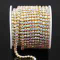 Wholesale Crystal AB Roll Rhinestone Cup Chain Trims Close Strass Rhinestone Jewelry Cup Chain