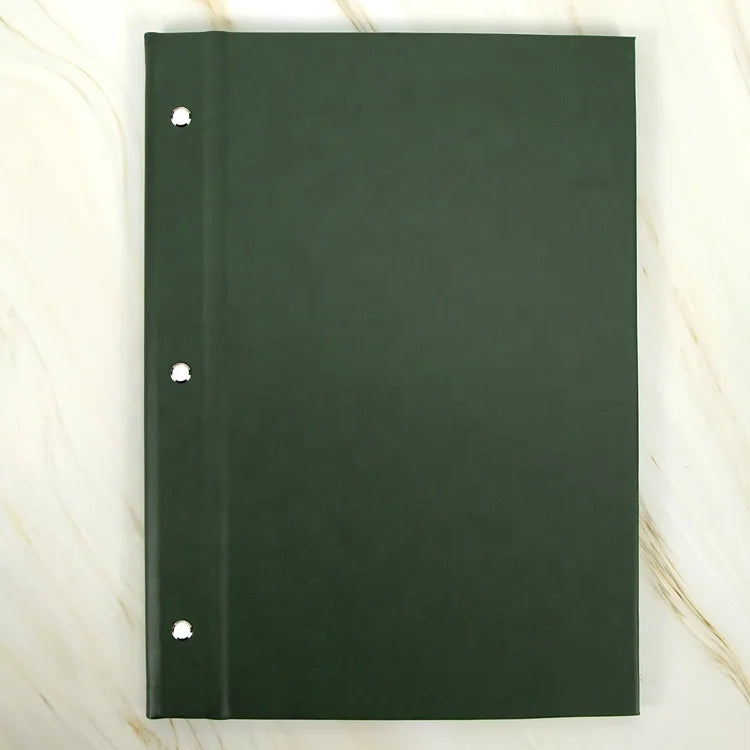 Custom Logo Pu Leather Foldable Clips Restaurant Menu Book