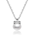 Poliva Latest Jewelry 925 Sterling Silver Necklaces Rhodium Plated Freshwater Pearl Women Necklace