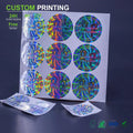 Custom Printing Gold Silver 3D Hologram Stickers Seal Overlay Anti-fake VOID Security QR Code Roll Transparent Logo Label