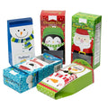 Custom Christmas Snowman Design Foldable Cardboard Paper Biscuit Cookie Packaging Boxes with clear Window