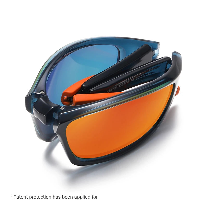 2025 Sports Sunglasses Men Custom Logo UV400 Sunshades Foldable Cycling Sun Glasses for Women TR90 Frame Polarized Sunglasses