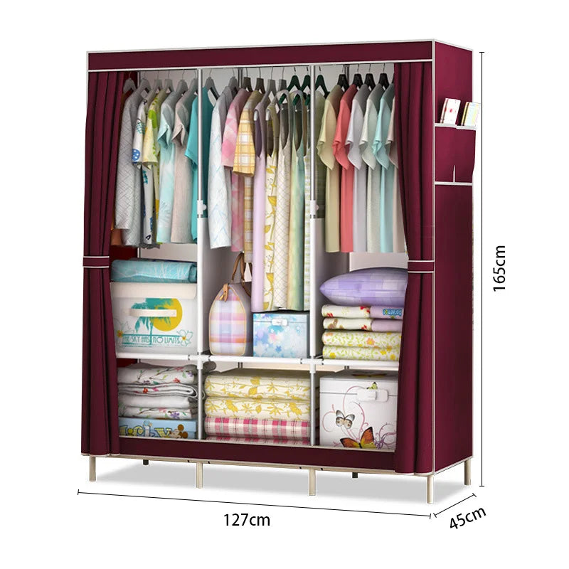 Wholesale Price Good Quality Customizable Size Detachable Cloth Wardrobe Wardrobes for Children
