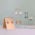 3pcs Acrylic Earring Display Stand Clear Lucite Jewelry Retail Holder Acrylic Earring L Stand 3pcs  Studs Dangly Earrings