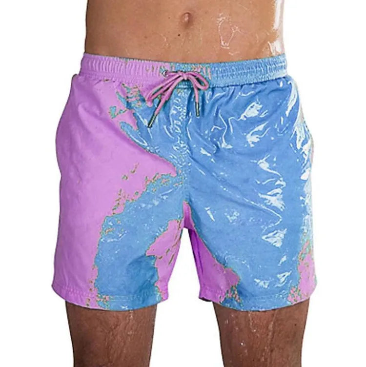 Wholesale Quick Dry Men Beach Pants Meet Water and Heat Change Color Beach Shorts