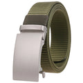 Men Nylon Belt Automatic Buckle Belts No Ratchet Fabric Canvas Belt Polyester Outdoor Wholesale LQbelt Factory