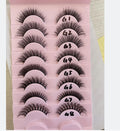 New False Eyelashes 5/10 Pairs 3D Synthetic Hair Corner Half Lashes Natural Dramatic Volume Fake Eyelash Extension Makeup