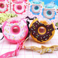 Wholesale Plastic Children Cute Water Bottles Tumbler Customize 380ML Donut Shape Cups Mugs Tumblers with Silicone Straws