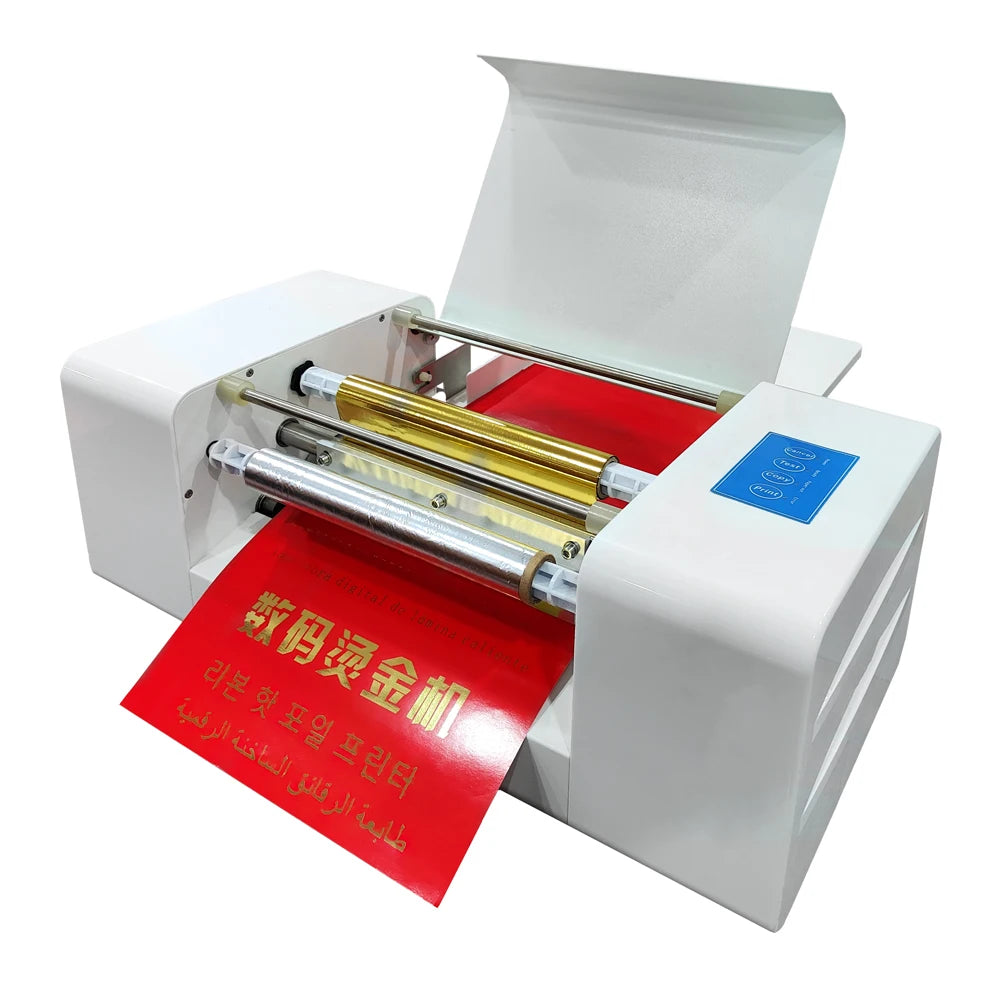 MOMOTECH 360D Desktop Semi Automatic Feeding Paper 350mm Width A3 Size Label Digital Foil Stamping Machine