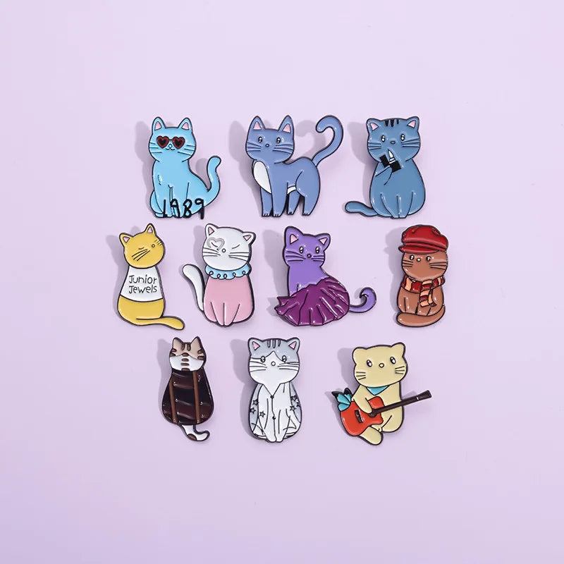 Cartoon Backpack Cute Enamel Pins Set Jacket Yellow Alloy Pin Bag Lapel Funny Pin
