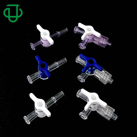 JU Small One Way Stopcock Luer Valve Plastic Three Ways Flow Control Luer Stopcock Valve