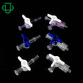 JU Small One Way Stopcock Luer Valve Plastic Three Ways Flow Control Luer Stopcock Valve MegaBDM