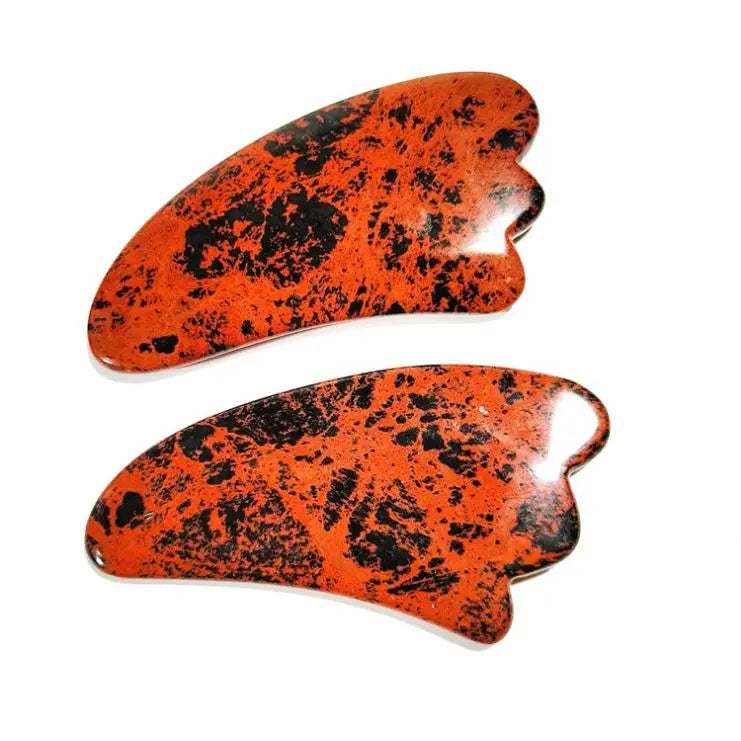 DIY facial custom mahogany obsidian gua sha scraping massage guasha tool skin care & tools