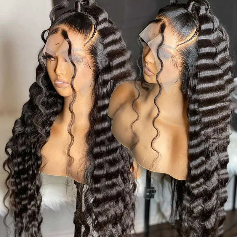 Vendor Cheep Factory Top Sale Hd Swiss Lace Frontal Wig Long Loose Wave Human Hair Wig Deep Wave Lace Front Wigs for Black Wome