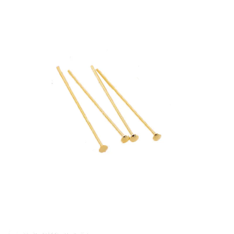 Golden Stainless Steel Earrings Stud Flat Head Ear Needle for Jewelry Earrings Making Findings