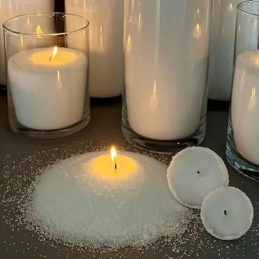 YLAM Natural Pearled Candles Granules White Sand Wax for DIY Paint Candle Making