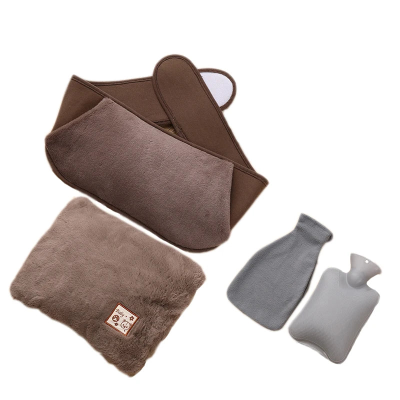 Trending Products 2023 New Arrivals Fur PVC Hot Water Bottle with Waist Belt Hot Water Bag Cover CE Certificate