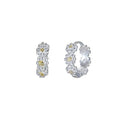 Wholesale 925 Sterling Silver Earrings Personality Flower  Hoop Earrings for Women Fashion  Jewelry